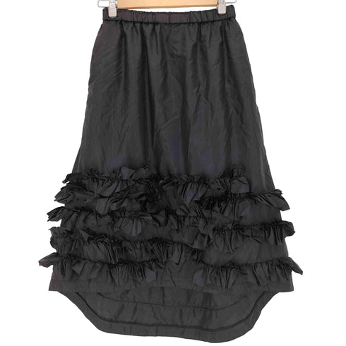 コムデギャルソンコムデギャルソン COMME des GARCONS COMME des GARCONS 22ss ウエストゴム エステルサテン ヘムフリルスカート レディース JPN:S