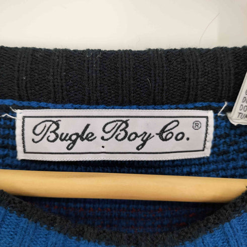 ビューグルボーイ Bugle Boy 総柄 アクリル クルーネックニット セーター メンズ import:L