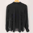 ブラックコムデギャルソン BLACK COMME des GARCONS 21aw 貝ボタン フリル 裁断 丸襟 シアーシャツ レディース JPN:XS