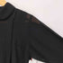 ブラックコムデギャルソン BLACK COMME des GARCONS 21aw 貝ボタン フリル 裁断 丸襟 シアーシャツ レディース JPN:XS