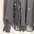 ブラックコムデギャルソン BLACK COMME des GARCONS 21aw 貝ボタン フリル 裁断 丸襟 シアーシャツ レディース JPN:XS