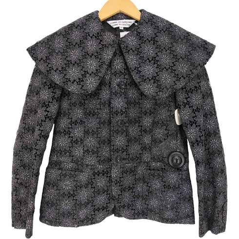 コムデギャルソンコムデギャルソン COMME des GARCONS COMME des GARCONS 24ss フローラル ラメ糸 刺繍 ピーターパンカラー チュールジャケット レディース JPN:XS
