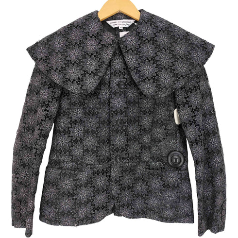 コムデギャルソンコムデギャルソン COMME des GARCONS COMME des GARCONS 24ss フローラル ラメ糸 刺繍 ピーターパンカラー チュールジャケット レディース JPN:XS