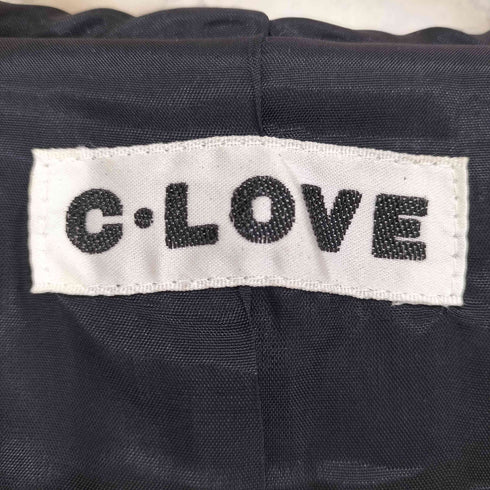 C.LOVE フェイクレザーロングダッフルコート レディース