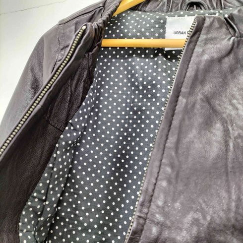 アーバンリサーチ URBAN RESEARCH pig leather ピッグレザーブルゾンジャケット レディース F