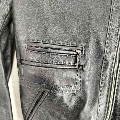 ボディドレッシングデラックス BODY DRESSING Deluxe lamb leather ラムレザーノーカラージャケット レディース 38