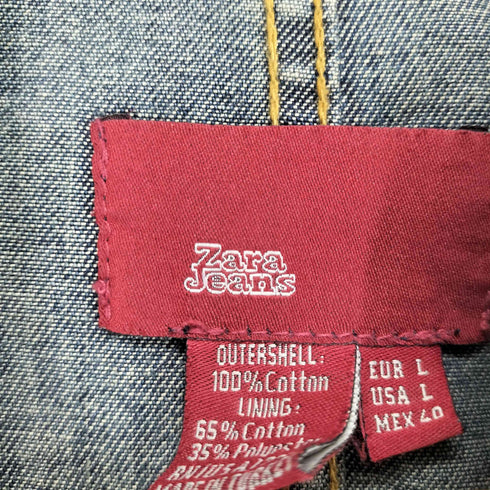 ザラ ZARA 3Bデニムテーラードジャケット メンズ L