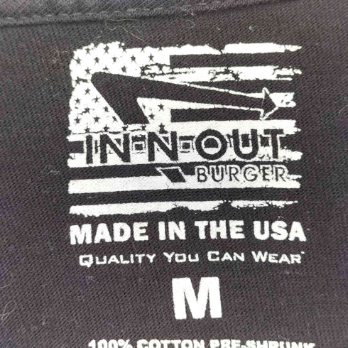 インアウトバーガー IN-N-OUT BURGER バックプリント アドバタイジング クルーネック 半袖 Tシャツ メンズ import:M
