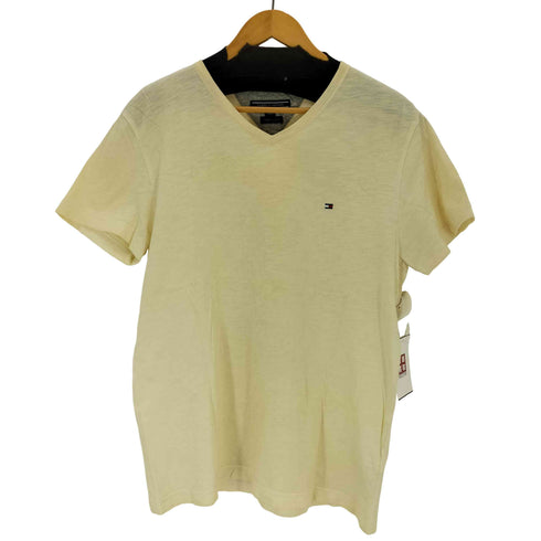 トミーヒルフィガー TOMMY HILFIGER Organic Cotton 刺繍ロゴ Vネック Tシャツ メンズ M