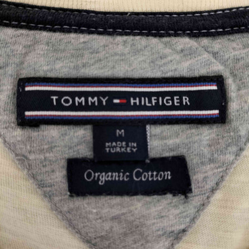 トミーヒルフィガー TOMMY HILFIGER Organic Cotton 刺繍ロゴ Vネック Tシャツ メンズ M