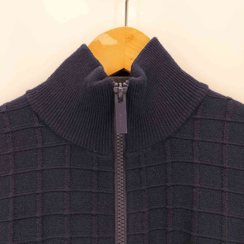 カルバンクラインプラチナ CALVIN KLEIN PLATINUM ジップアップ デザインニットジャケット メンズ L