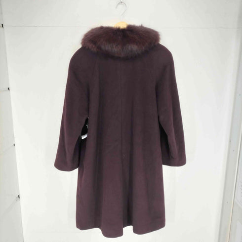 HIGH SENSE angola fox fur フォックスファー アンゴラ混 ロングコート レディース