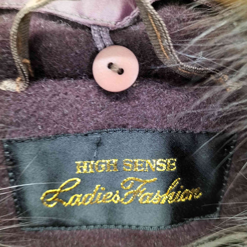 HIGH SENSE angola fox fur フォックスファー アンゴラ混 ロングコート レディース