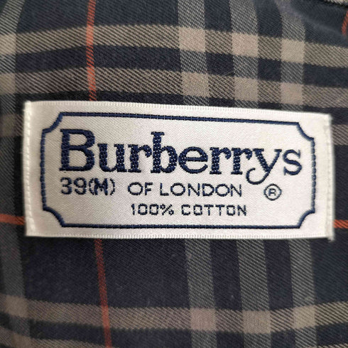 バーバリーズ BURBERRYS 90S チェック柄 ロゴ刺繍 L/S BDシャツ メンズ import:M