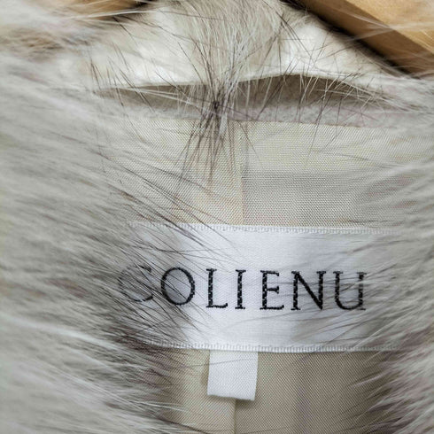 COLIENU angola fur アンゴラ混 フォックスファー ロングコート レディース JPN:11号