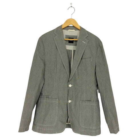 ボスヒューゴボス BOSS HUGO BOSS ステッチデザイン 2B テーラードジャケット メンズ 48