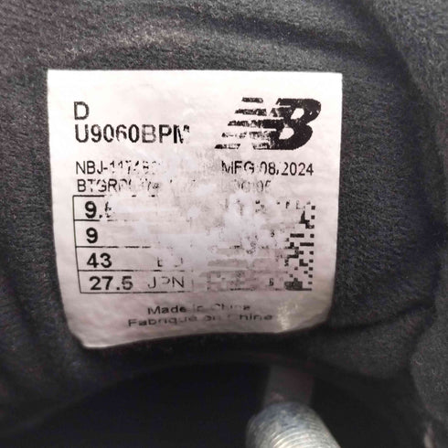 ニューバランス NEW BALANCE 9060 BPM Triple Black メンズ JPN:27.5