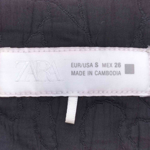 ザラ ZARA ノーカラー キルティングジャケット レディース import:S