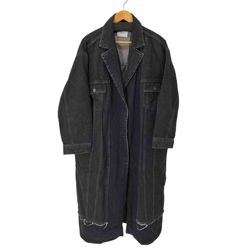 アメリ AMERI FAKE LAYERED DENIM LONG COAT レディース FREE