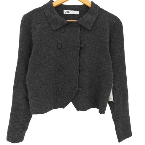 ザラ ZARA ニットクロスジャケット レディース import:S