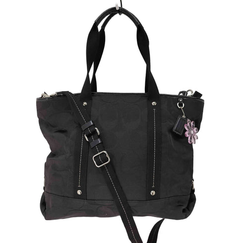 コーチ COACH Daisy Signature Tote Bag デイジー チャーム付 シグネチャー トート バッグ レディース