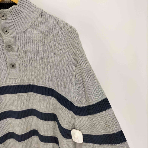 ノーティカ NAUTICA ヘンリーネック プルオーバー ボーダー ニット メンズ import:XL