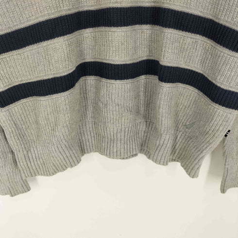 ノーティカ NAUTICA ヘンリーネック プルオーバー ボーダー ニット メンズ import:XL