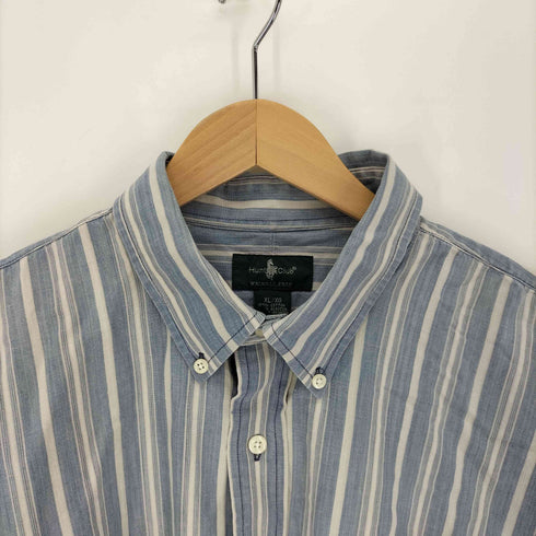 ハントクラブ HUNT CLUB ストライプ S/S BD シャツ メンズ import:XL