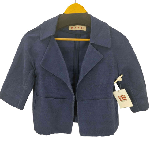 マルニ MARNI ボタンレス 織り シルク S/S ジャケット レディース 36