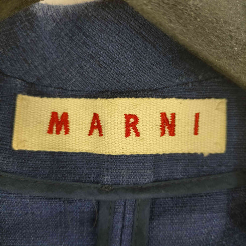 マルニ MARNI ボタンレス 織り シルク S/S ジャケット レディース 36