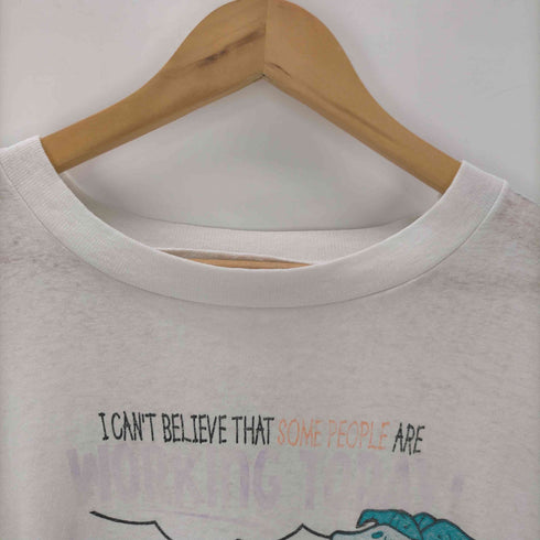 90S WORKING TODAY プリント Tシャツ コピーライト 1997 袖シングルステッチ メンズ