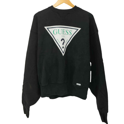ゲス GUESS リバースウィーブ型 ロゴ クルーネック スウェット メンズ import:S