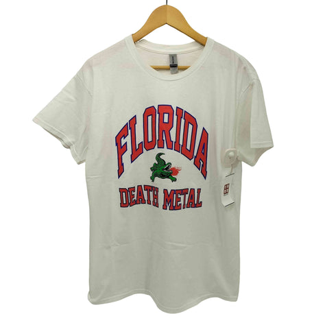 ギルダン GILDAN FLORIDA DEATH METAL カレッジロゴ プリント S/S Tシャツ メンズ import:L
