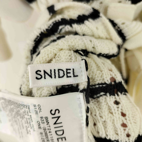 スナイデル snidel バックオープンリボンニットTOPS レディース ONE SIZE