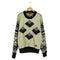 TRUTUS genuine leather レザー切替 ニット メンズ import:L