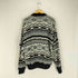 TRUTUS genuine leather レザー切替 ニット メンズ import:L