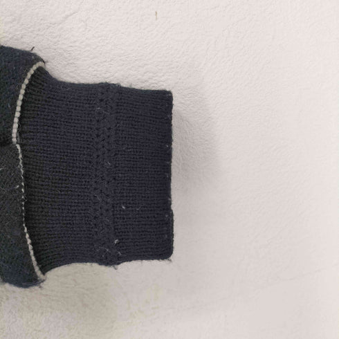 TRUTUS genuine leather レザー切替 ニット メンズ import:L