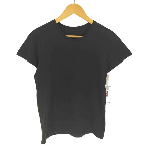 アレキサンダーマックイーン Alexander McQueen イタリア製 ロゴ刺繍 S/S クルーネック Tシャツ レディース UK:38