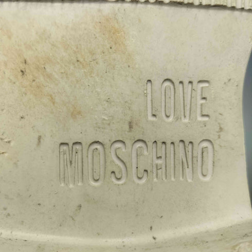 ラブモスキーノ LOVE MOSCHINO ロゴプリント サイドゴア ブーツ メンズ EUR:39
