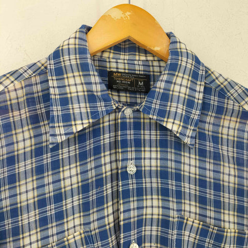 タウンクラフト TOWNCRAFT 70-80s チェック柄 コットンポリ シャツ メンズ import:M