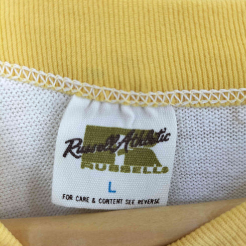 ラッセルアスレチック RUSSELL ATHLETIC 70-80s 金タグ USA製 バックプリント ラグランTシャツ メンズ import:L