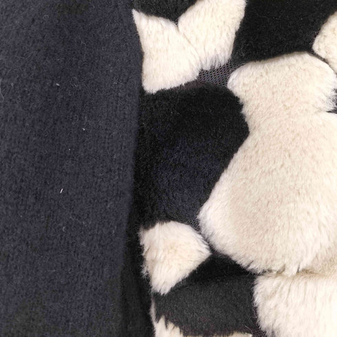 マークバイマークジェイコブス Marc by Marc Jacobs 牛柄 バックジップ ファー切替 ウールクルーネックニット レディース import:L