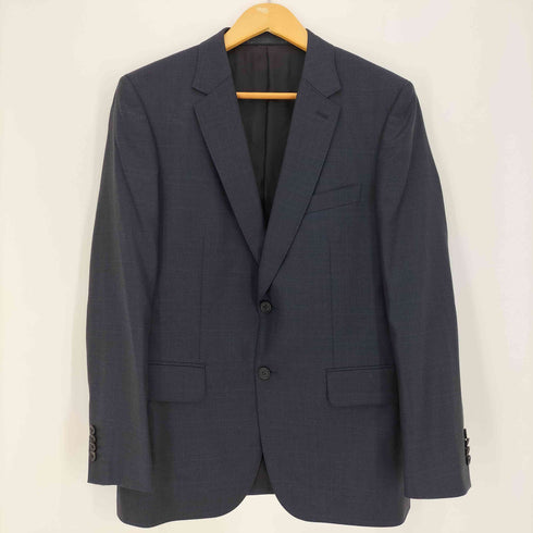 ポールスミス Paul Smith Dormeuil社 EXEL BLUE 裏地フラワープリント チェック 2B テーラードジャケット センタープレス スラックス セットップ メンズ M2