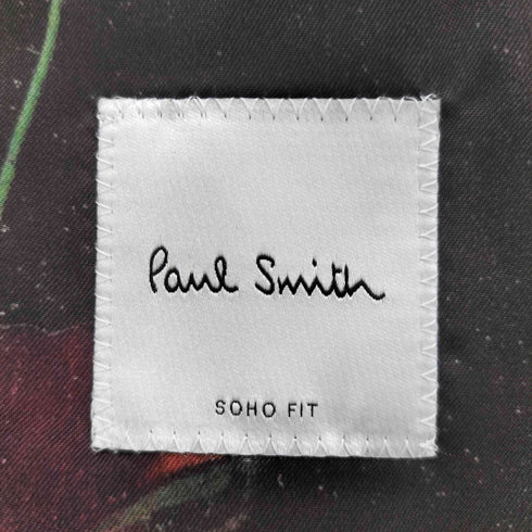 ポールスミス Paul Smith Dormeuil社 EXEL BLUE 裏地フラワープリント チェック 2B テーラードジャケット センタープレス スラックス セットップ メンズ M2