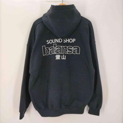 サウンドショップバランサ SOUND SHOP BALANSA 釜山 ロゴ プリント プルオーバー パーカー メンズ import:XL