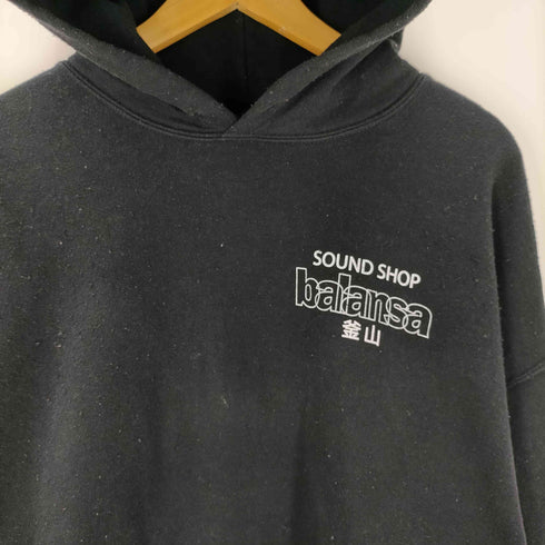 サウンドショップバランサ SOUND SHOP BALANSA 釜山 ロゴ プリント プルオーバー パーカー メンズ import:XL