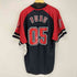 フブ FUBU 90-00s ロゴワッペン Vネック ゲームシャツ メンズ import:L