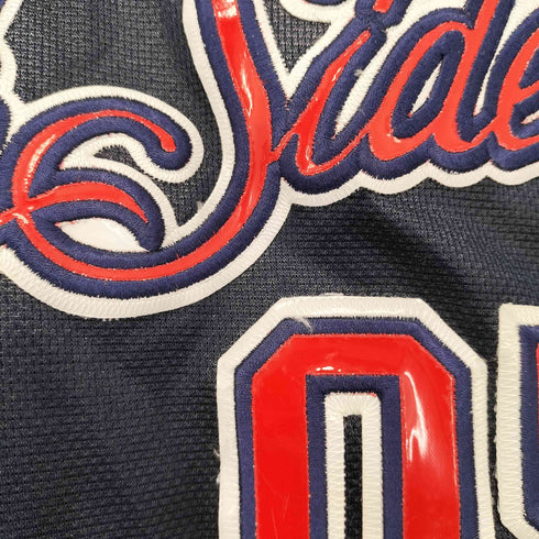 フブ FUBU 90-00s ロゴワッペン Vネック ゲームシャツ メンズ import:L