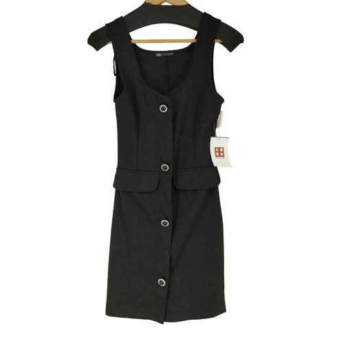 ザラ ZARA ビジューボタン キャミワンピース レディース