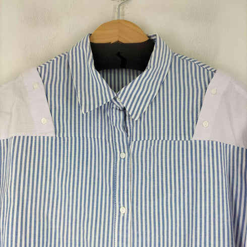 ザラ ZARA ストライプ 切り替え L/S シャツ レディース import:S